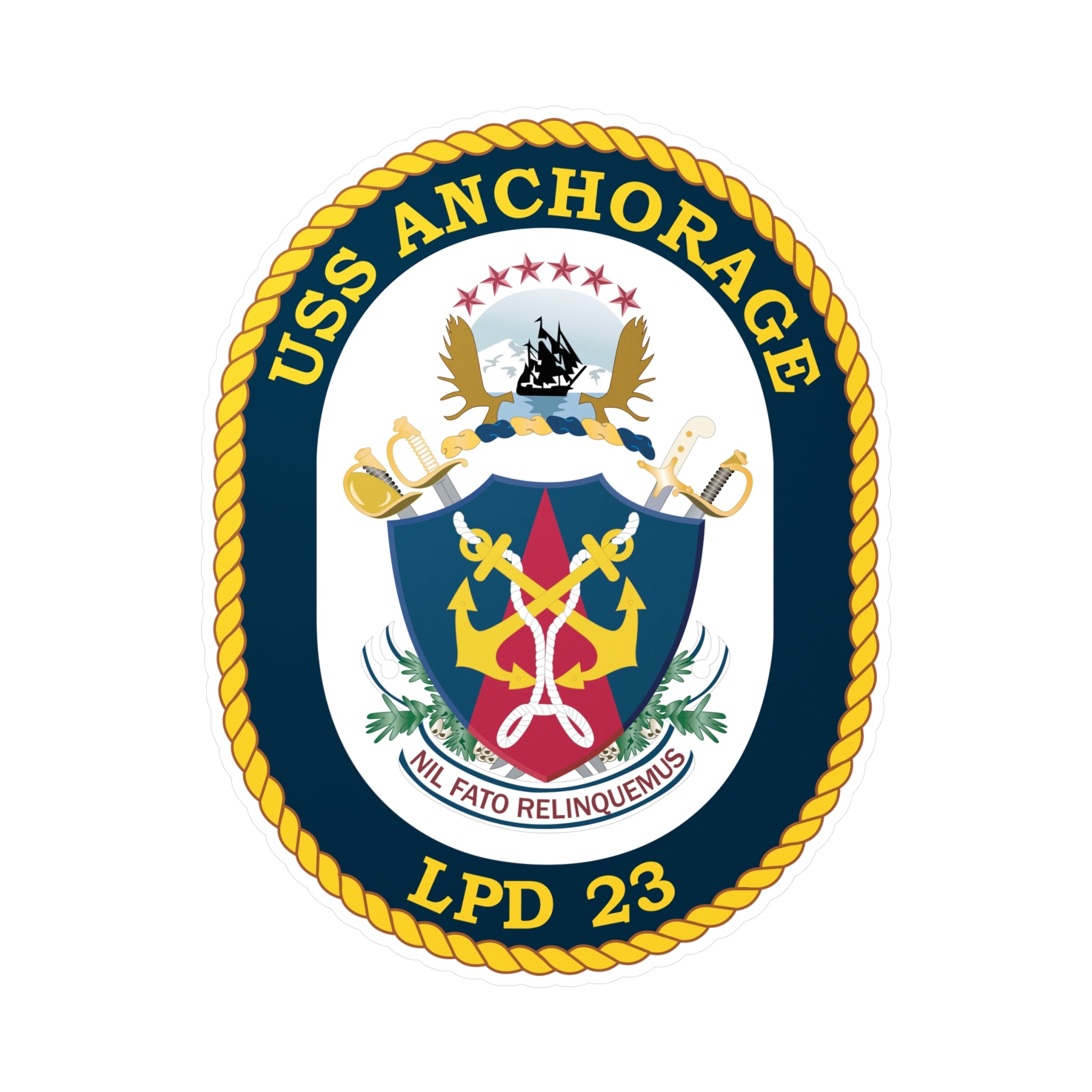 Kiss-Cut Vinyl Decal - Navy - USS Anchorage (LPD-23) wo txt