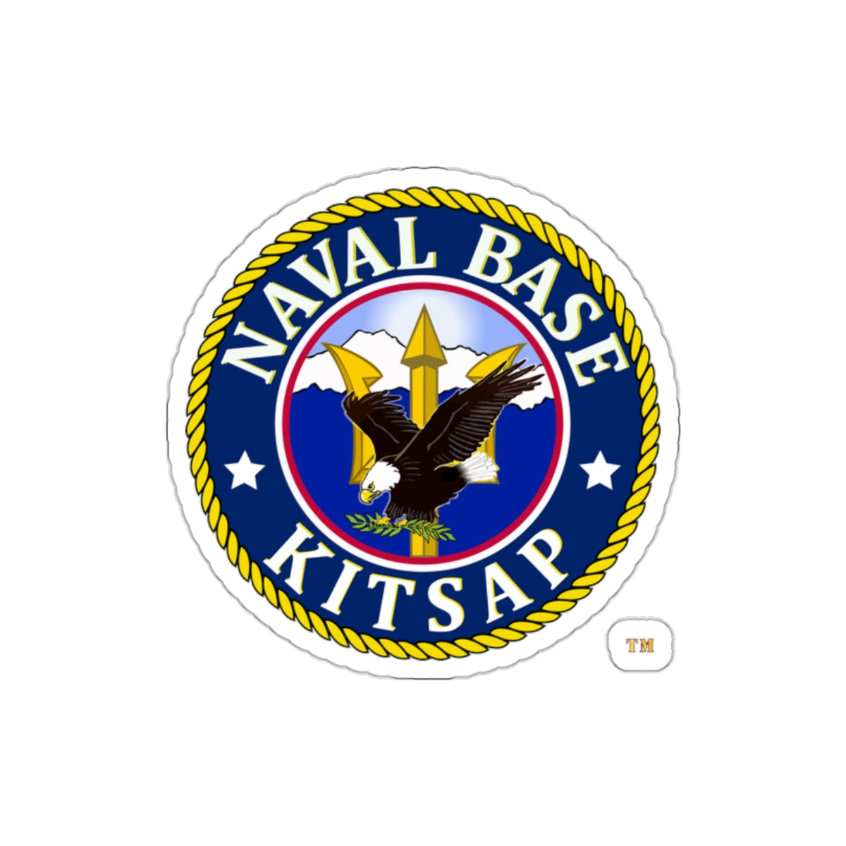 Die-Cut Vinyl Sticker - Navy - Naval Base Kitsap wo txt