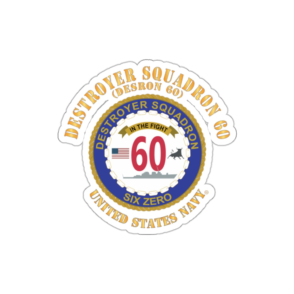 Die-Cut Vinyl Sticker - Navy - Destroyer Squadron 60