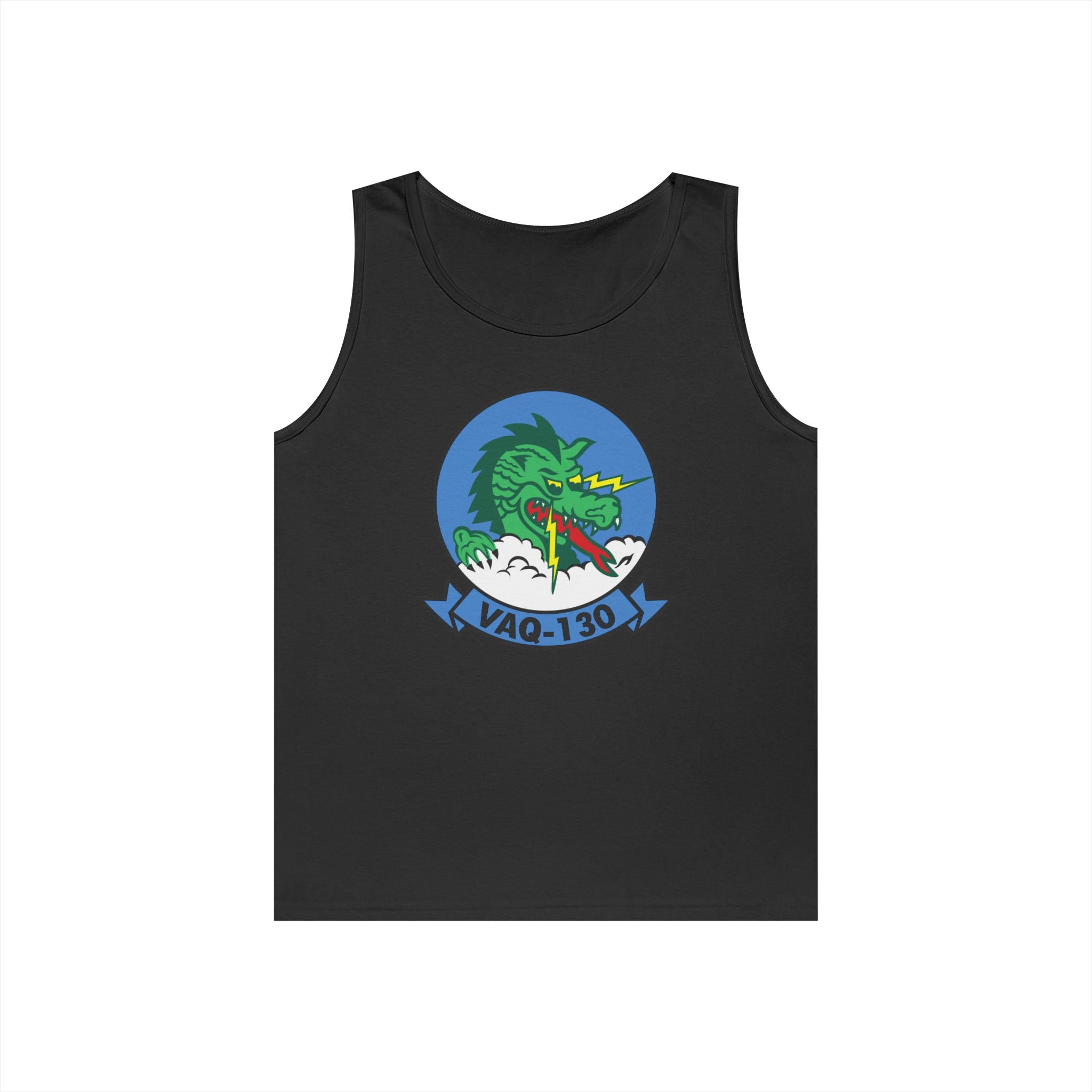 Unisex Heavy Cotton Tank Top - Navy - Electronic Attack Squadron 130 (VAQ-130) wo txt