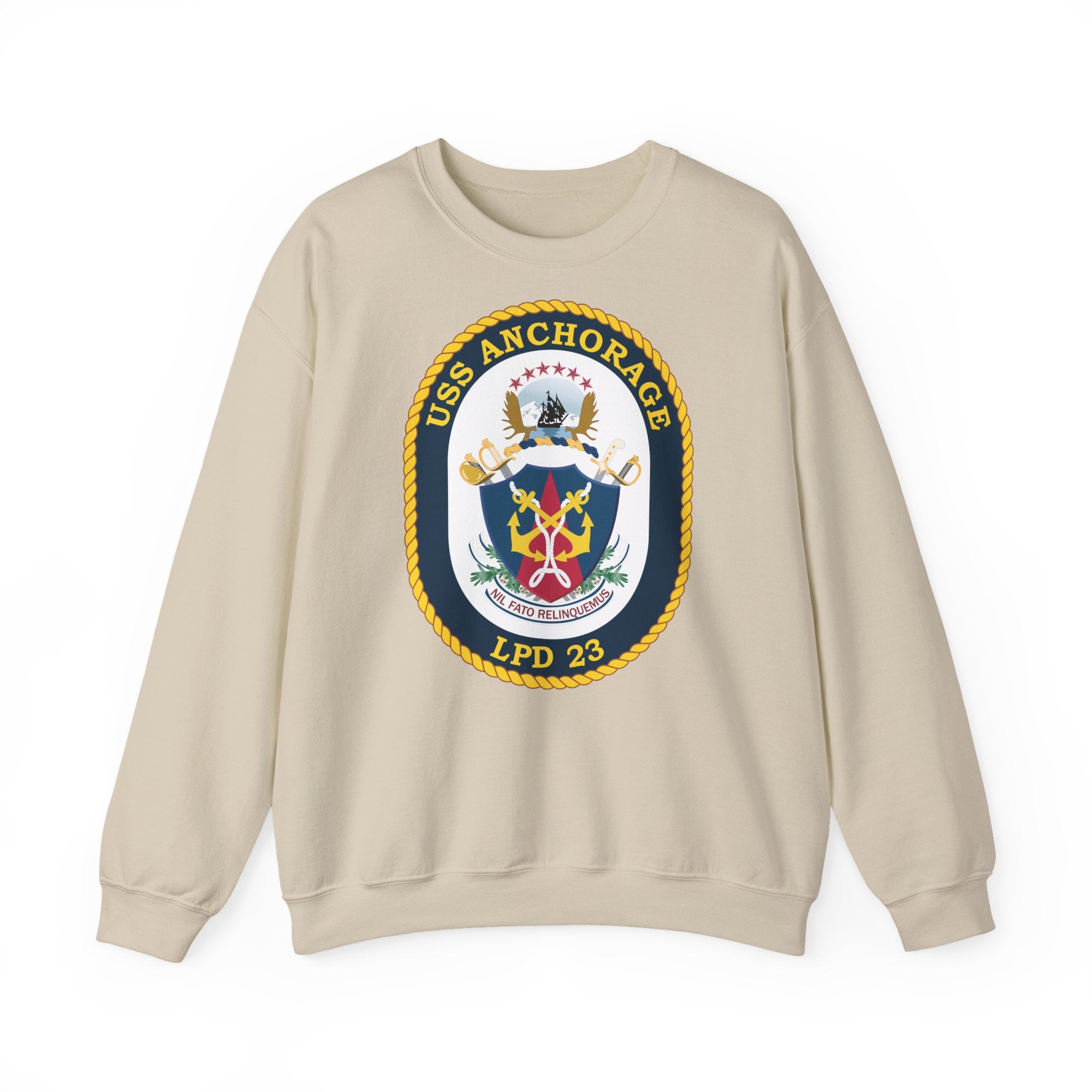 Unisex Heavy Blend™ Crewneck Sweatshirt - Navy - USS Anchorage (LPD-23) wo txt