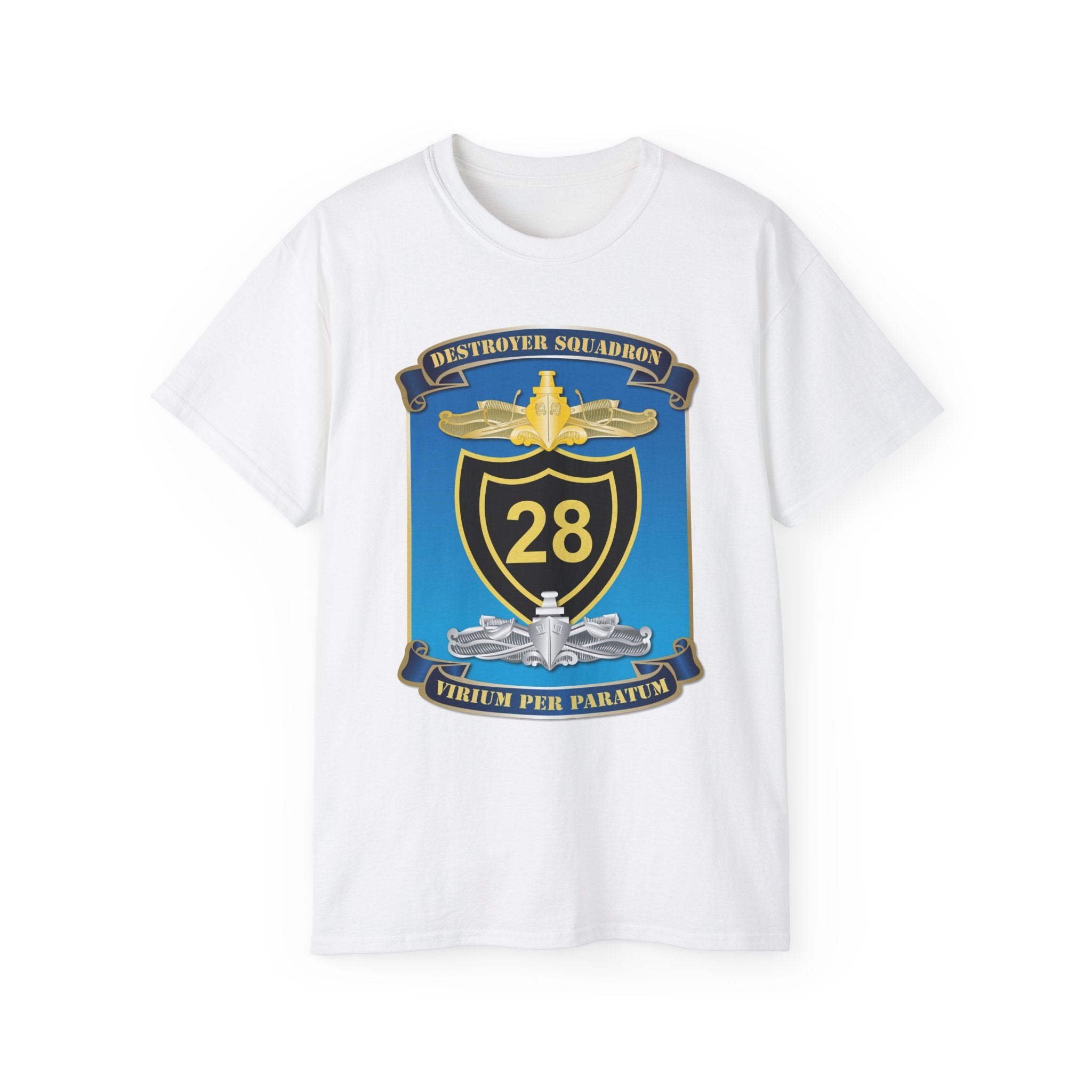 Unisex Ultra Cotton T-Shirt - Navy - Destroyer Squadron 28 (DESRON-28) wo Txt