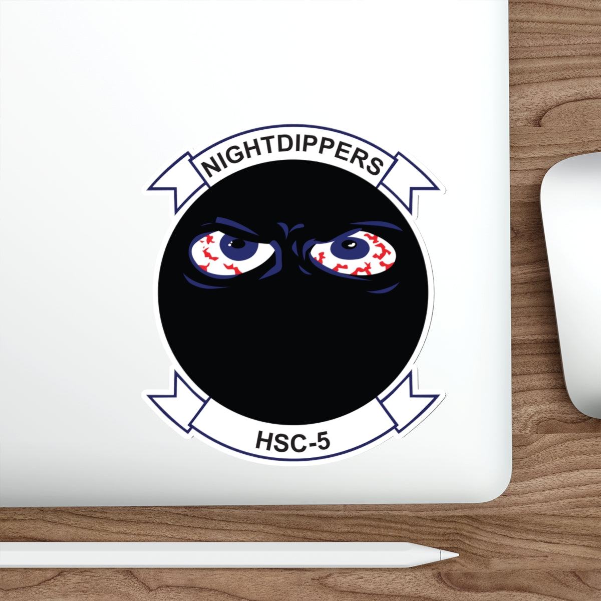 Die-Cut Vinyl Sticker - Navy - Helicopter Sea Combat Squadron 5 (HSC-5) wo txt