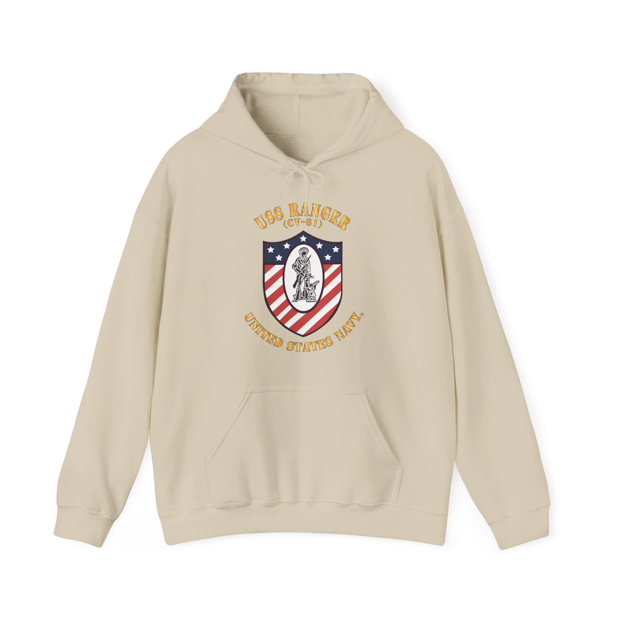 Unisex Heavy Blend™ Hoodies - Navy - USS Ranger (CV-61) X 300