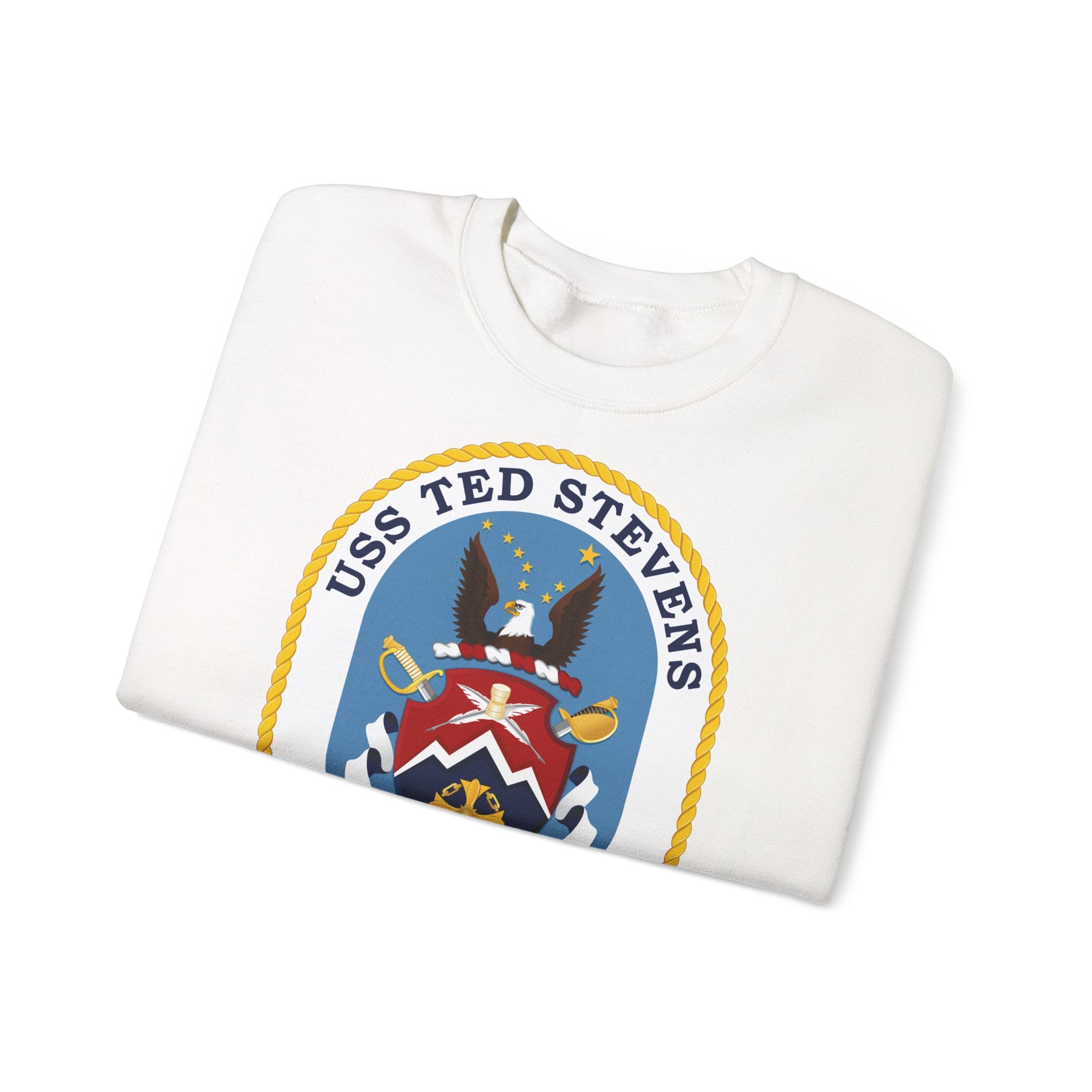 Unisex Heavy Blend™ Crewneck Sweatshirt - Navy - USS Ted Stevens (DDG-128) wo txt