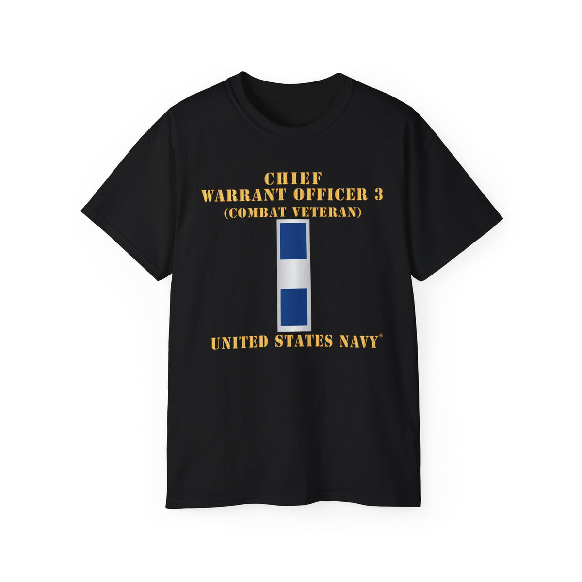 Unisex Ultra Cotton T-Shirt - Navy - Chief Warrant Officer 3 - CW03 - Combat Veteran