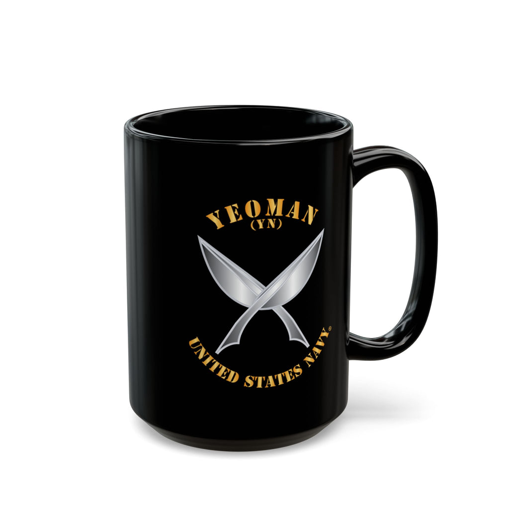 Black Mug (11oz, 15oz) - Navy - Rate - Yeoman (YN)