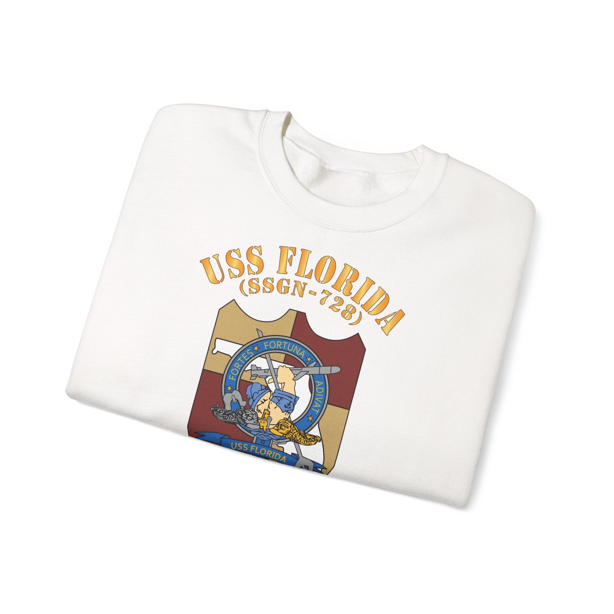 Unisex Heavy Blend™ Crewneck Sweatshirt - Navy - USS Florida (SSGN-728)