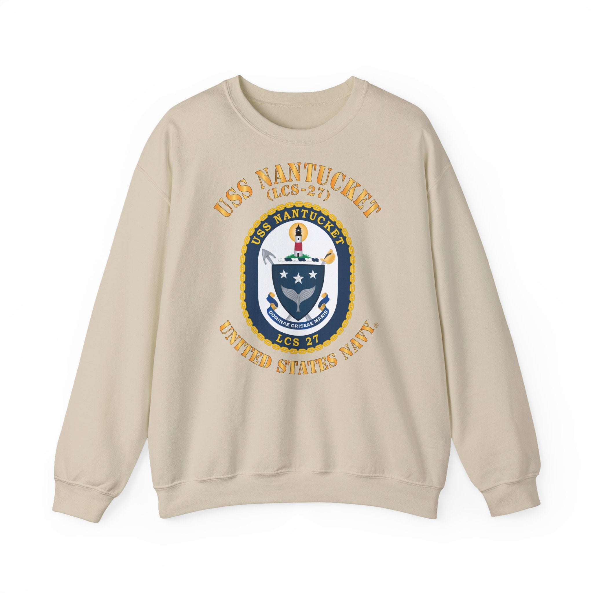 Unisex Heavy Blend™ Crewneck Sweatshirt - Navy - USS Nantucket (LCS-27)