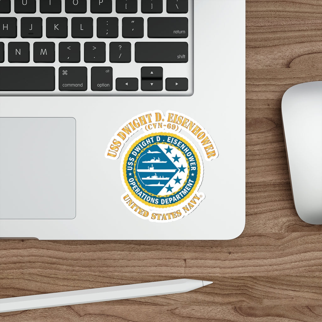 Die-Cut Vinyl Sticker - Navy - USS Dwight D. Eisenhower (CVN-69) - Operations Department