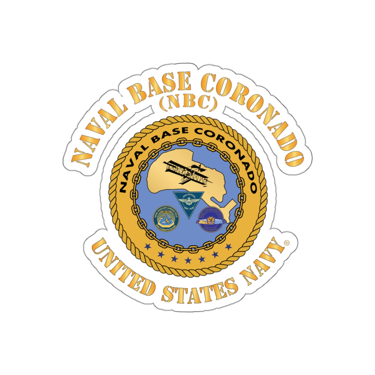 Die-Cut Vinyl Sticker - Navy - Naval Base Coronado(NBC)