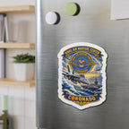 Die-Cut Magnet - NAVY - Naval Air Warfare Center - Coronado - Crest - with Scene - 3D - Enhanced