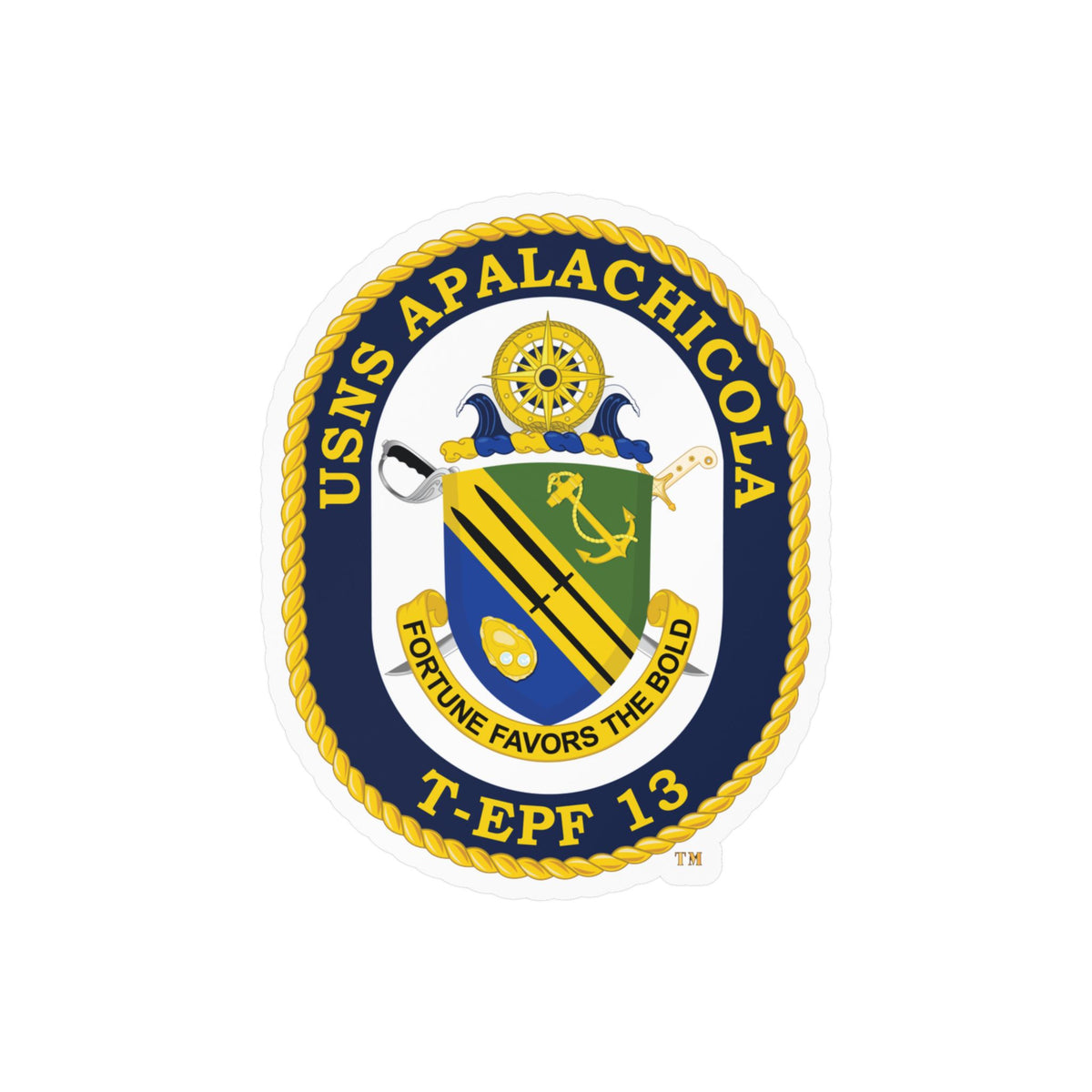 Kiss-Cut Vinyl Decal - Navy - USNS Apalachicola (T-EPF 13) wo txt