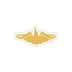 Die-Cut Vinyl Sticker - Navy - Submarine Badge - Gold wo Txt