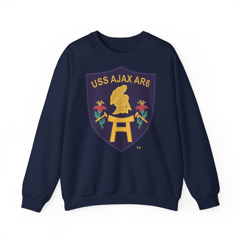 Unisex Heavy Blend™ Crewneck Sweatshirt - Navy - USS Ajax (AR-6) wo txt