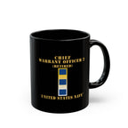 Black Mug (11oz, 15oz) - Navy - Chief Warrant Officer 2 - CW02 - Retired