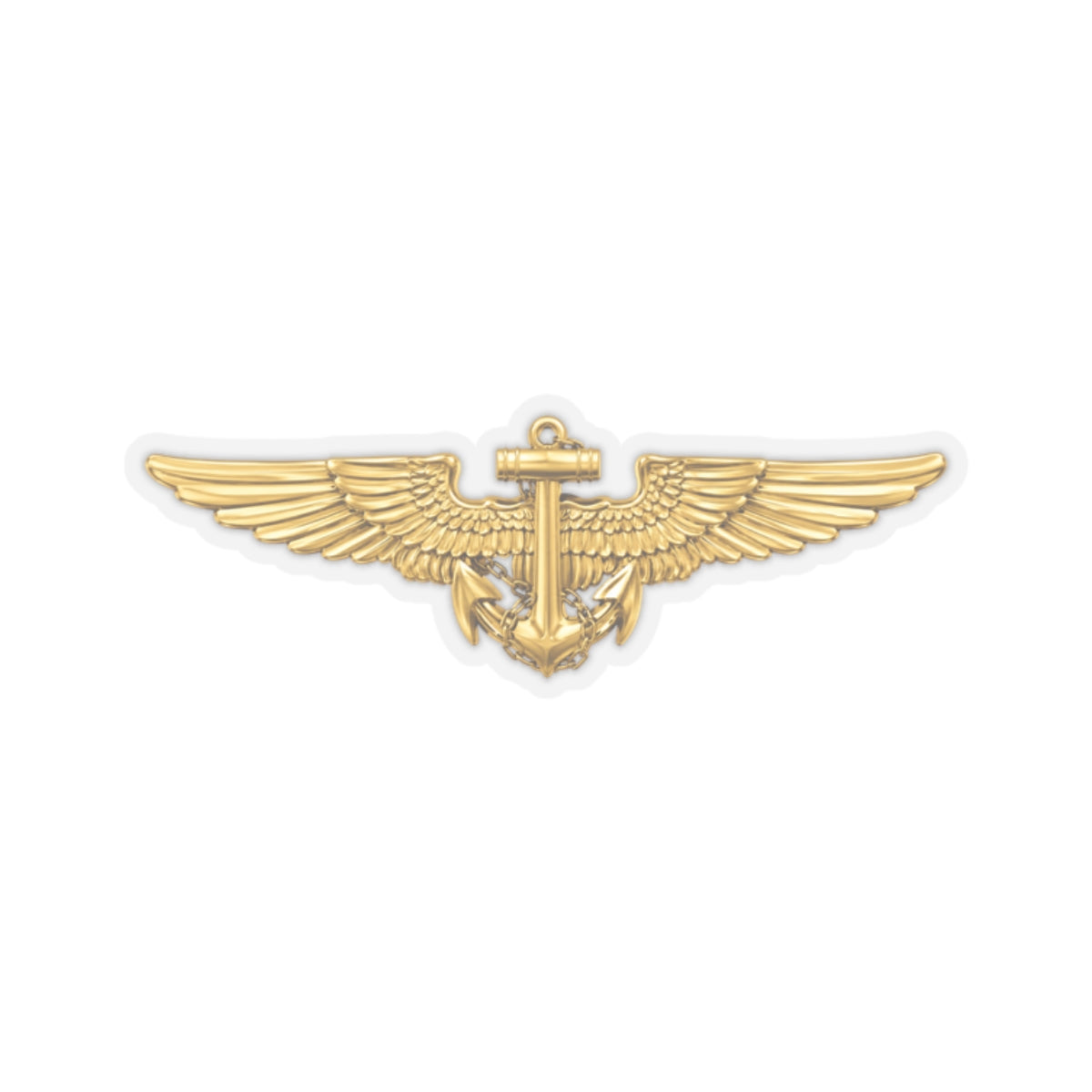 Kiss-Cut Stickers - Navy - Badge - Naval Aviator Wings wo txt - 3D - Enhanced