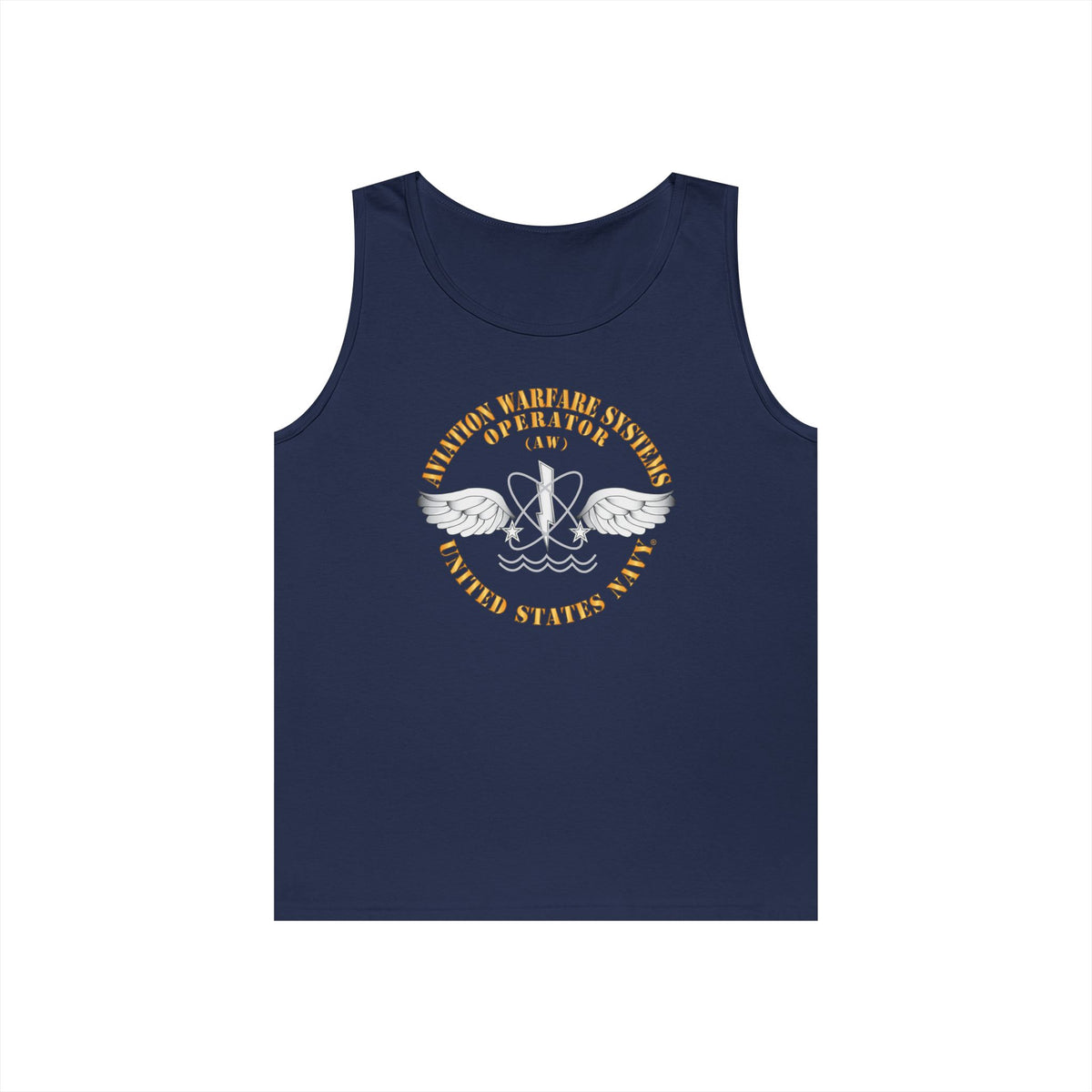 Unisex Heavy Cotton Tank Top - Navy - Rate - Aviation Warfare Systems Operator (AW)