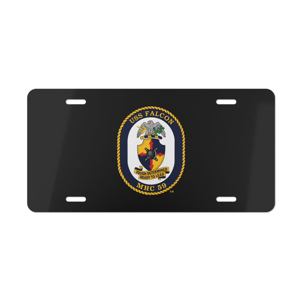 Vanity License Plate - Navy - USS Falcon (MHC-59) wo txt