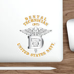 Die-Cut Vinyl Sticker - Navy - Rate - Dental Technician (DT)