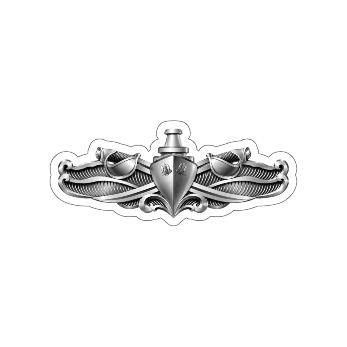 Die-Cut Vinyl Sticker - Navy - Badge - Enlisted Surface Warfare Specialist (ESWS) wo txt - 3D - Enhanced