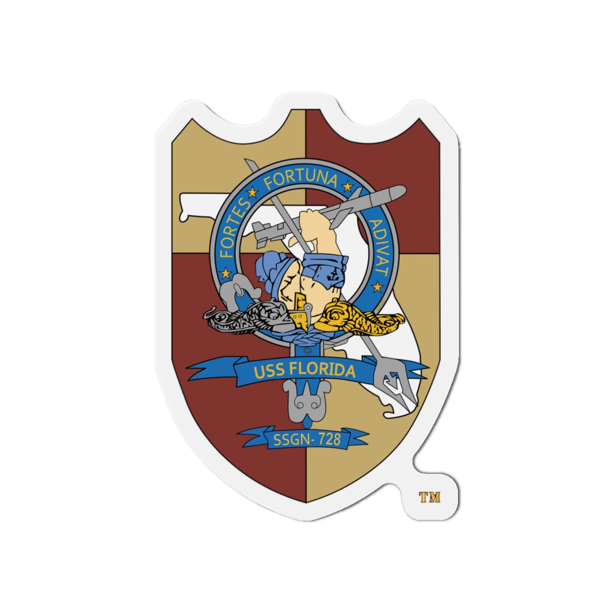 Die-Cut Magnet - Navy - USS Florida (SSGN-728) wo txt