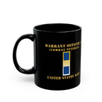 Black Mug (11oz, 15oz) - Navy - Warrant Officer 1 - Combat Veteran