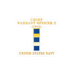 Kiss-Cut Vinyl Decal - Navy - Chief Warrant Officer 2 - CW02
