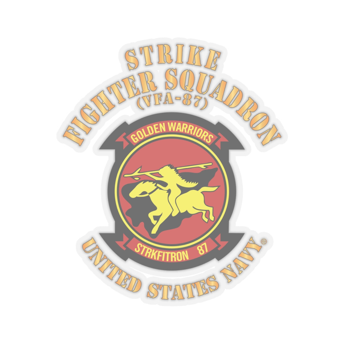 Kiss-Cut Stickers - Navy - Strike Fighter Squadron 87 (VFA-87)