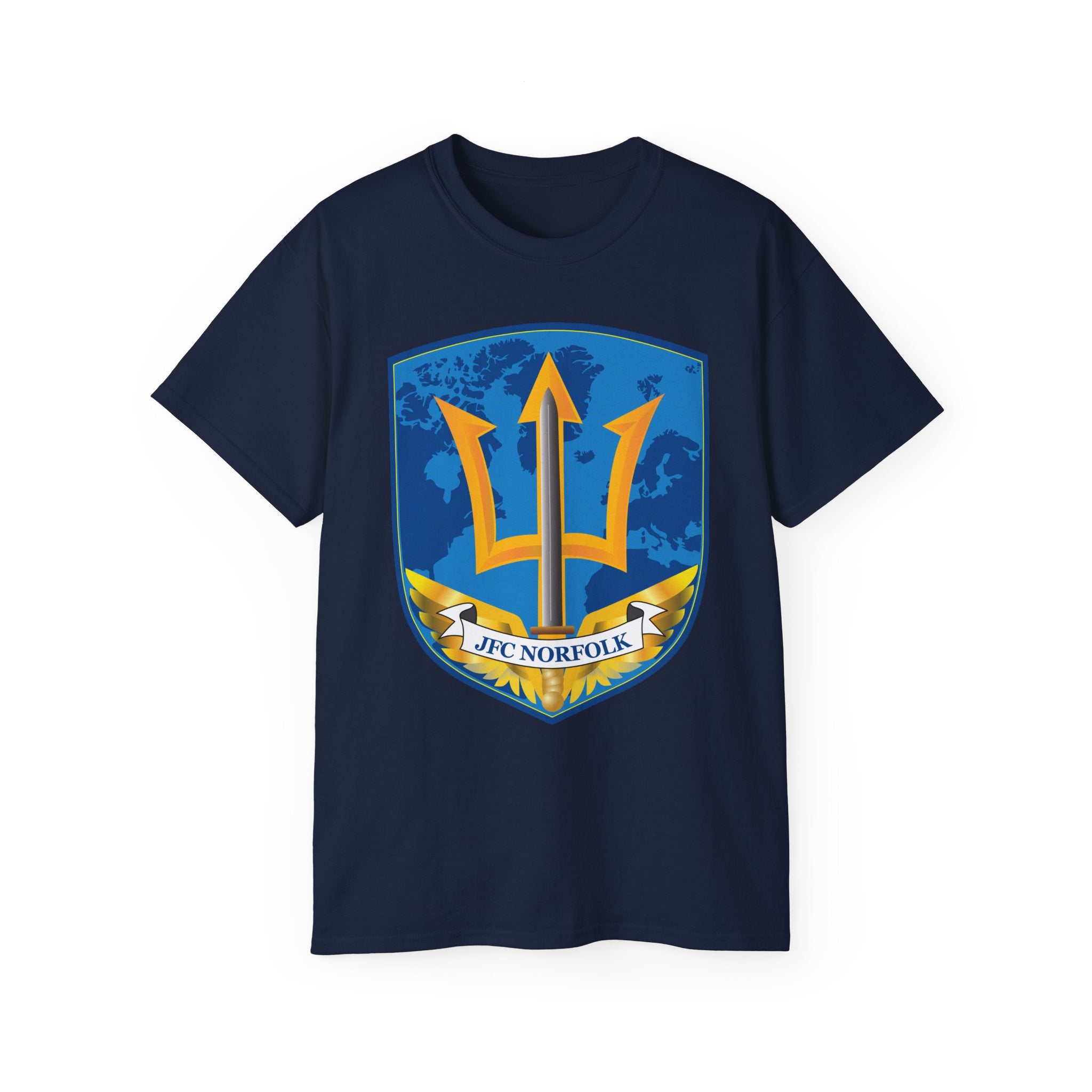 Unisex Ultra Cotton T-Shirt - Navy - Joint Force Command - Norfolk wo Txt X 300