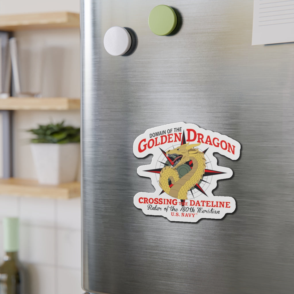 Die-Cut Magnet - Navy - Domain of the Golden Dragon wo Txt X 300