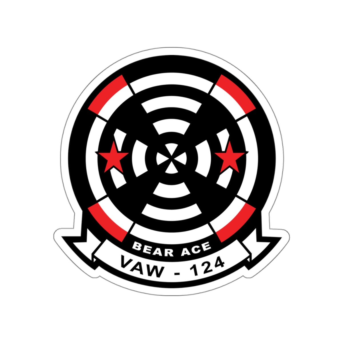 Die-Cut Vinyl Sticker - Navy - Airborne Command & Control Squadron 124 (VAW-124) wo txt