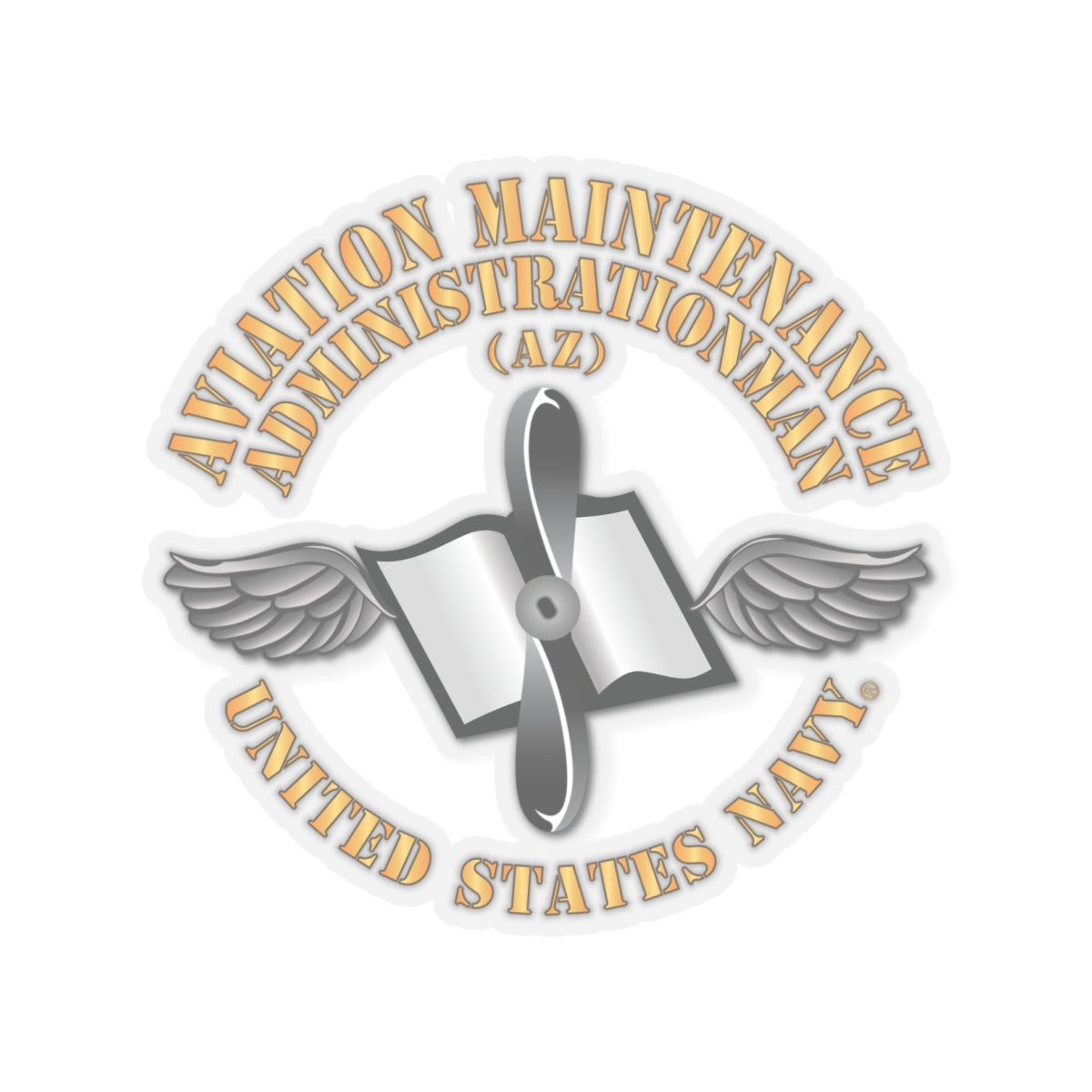 Kiss-Cut Stickers - Navy - Rate - Aviation Maintenance Administrationman (AZ)