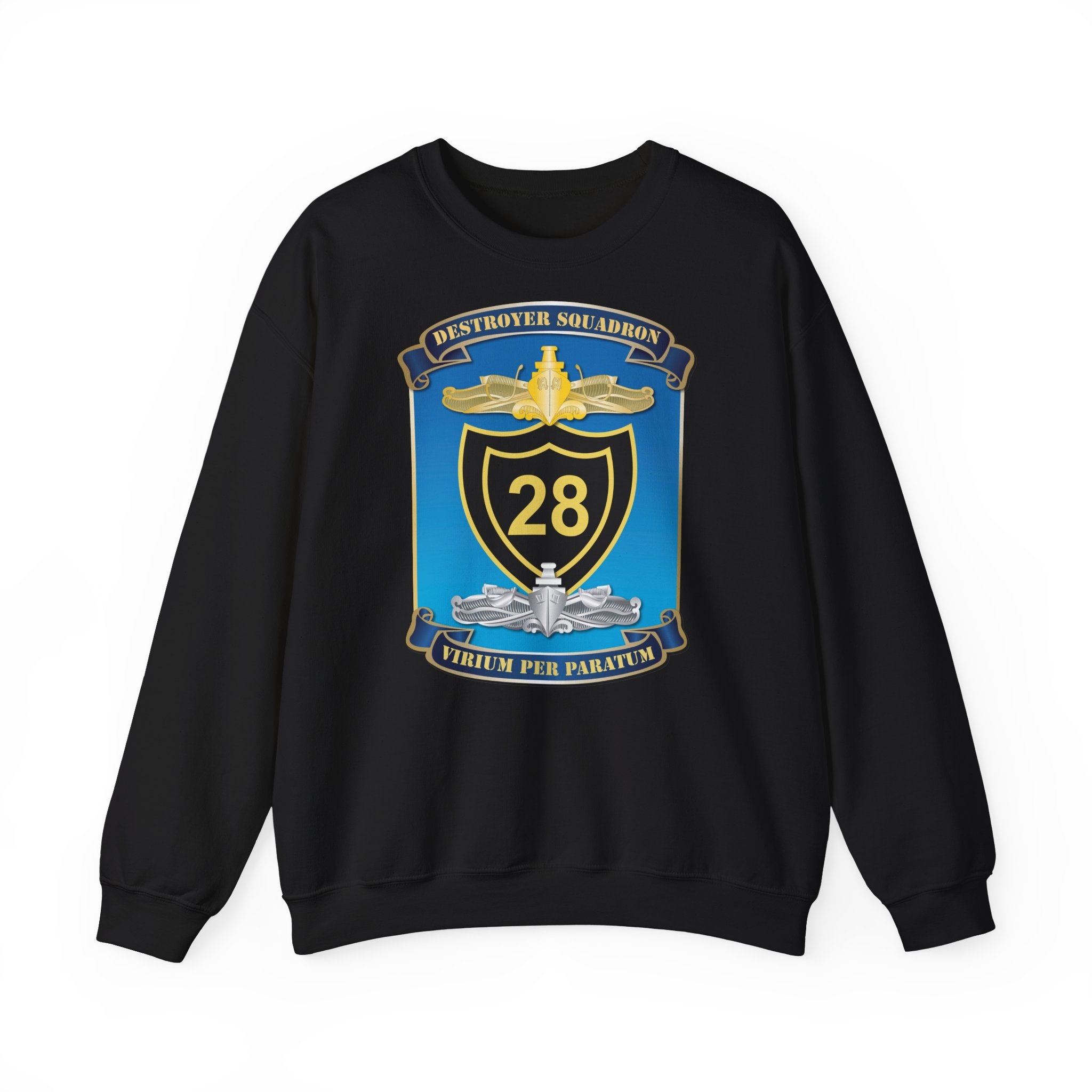 Unisex Heavy Blend™ Crewneck Sweatshirt - Navy - Destroyer Squadron 28 (DESRON-28) wo Txt