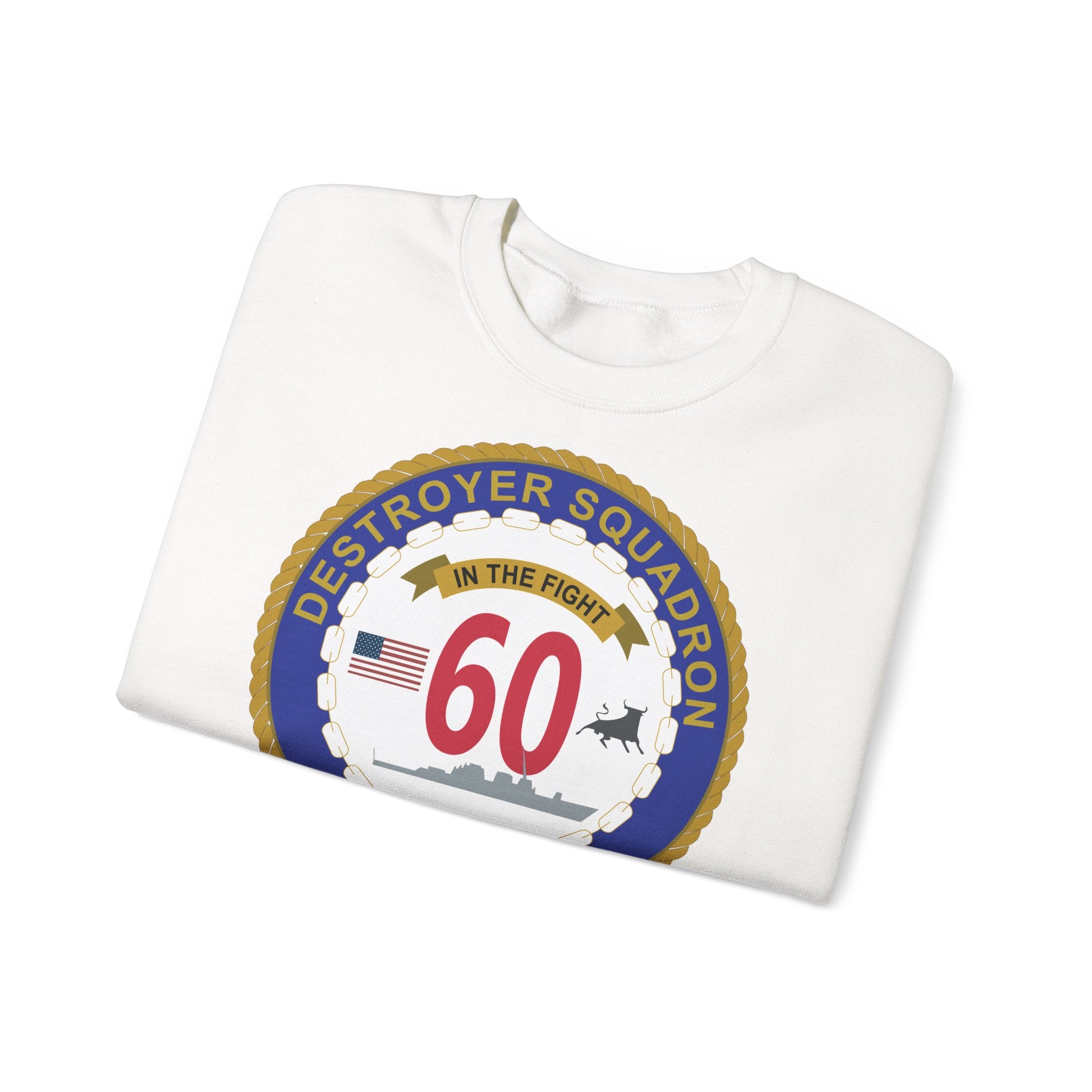Unisex Heavy Blend™ Crewneck Sweatshirt - Navy - Destroyer Squadron 60 wo txt