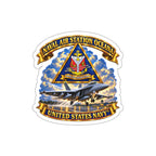 Die-Cut Vinyl Sticker - Navy - Naval Air Station Oceana - Crest with Aircraft - United States Navy - 3D - Enhanced