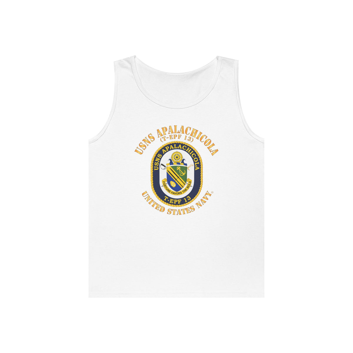 Unisex Heavy Cotton Tank Top - Navy - USNS Apalachicola (T-EPF 13)