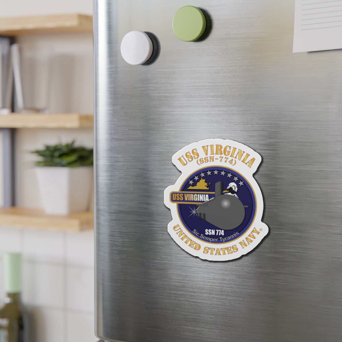 Die-Cut Magnet - Navy - USS Virginia (SSN-774) X 300