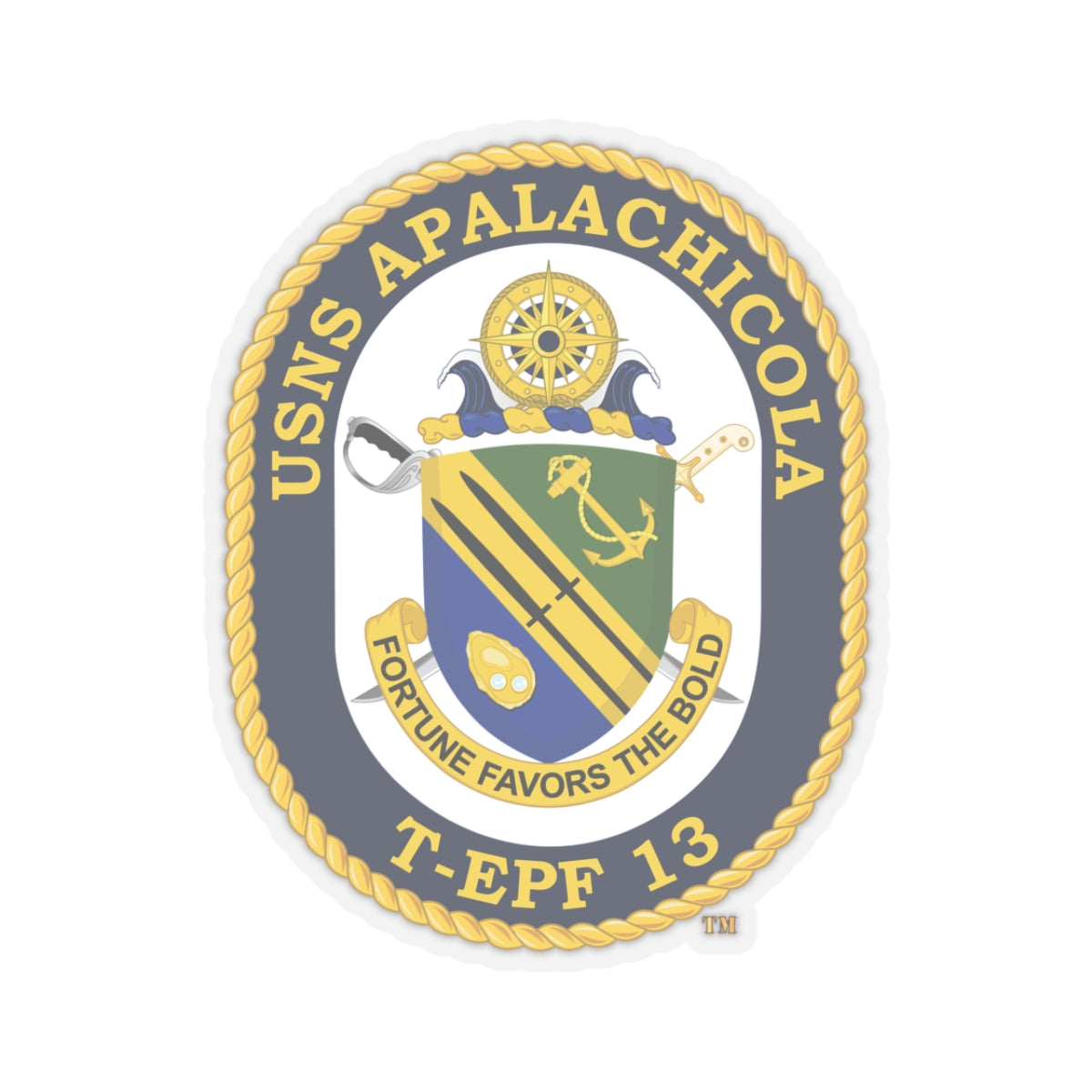Kiss-Cut Stickers - Navy - USNS Apalachicola (T-EPF 13) wo txt