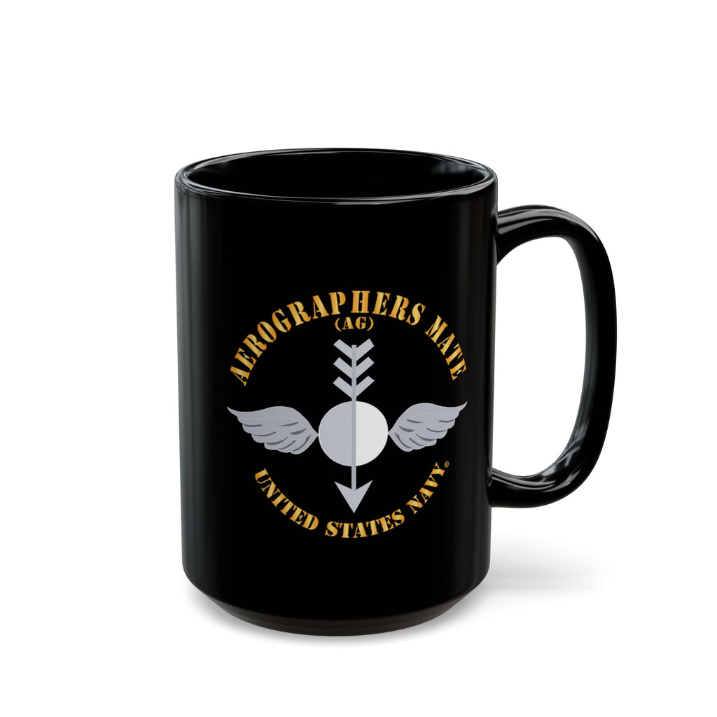 Black Mug (11oz, 15oz) - Navy - Aerographers Mate (AG) X 300