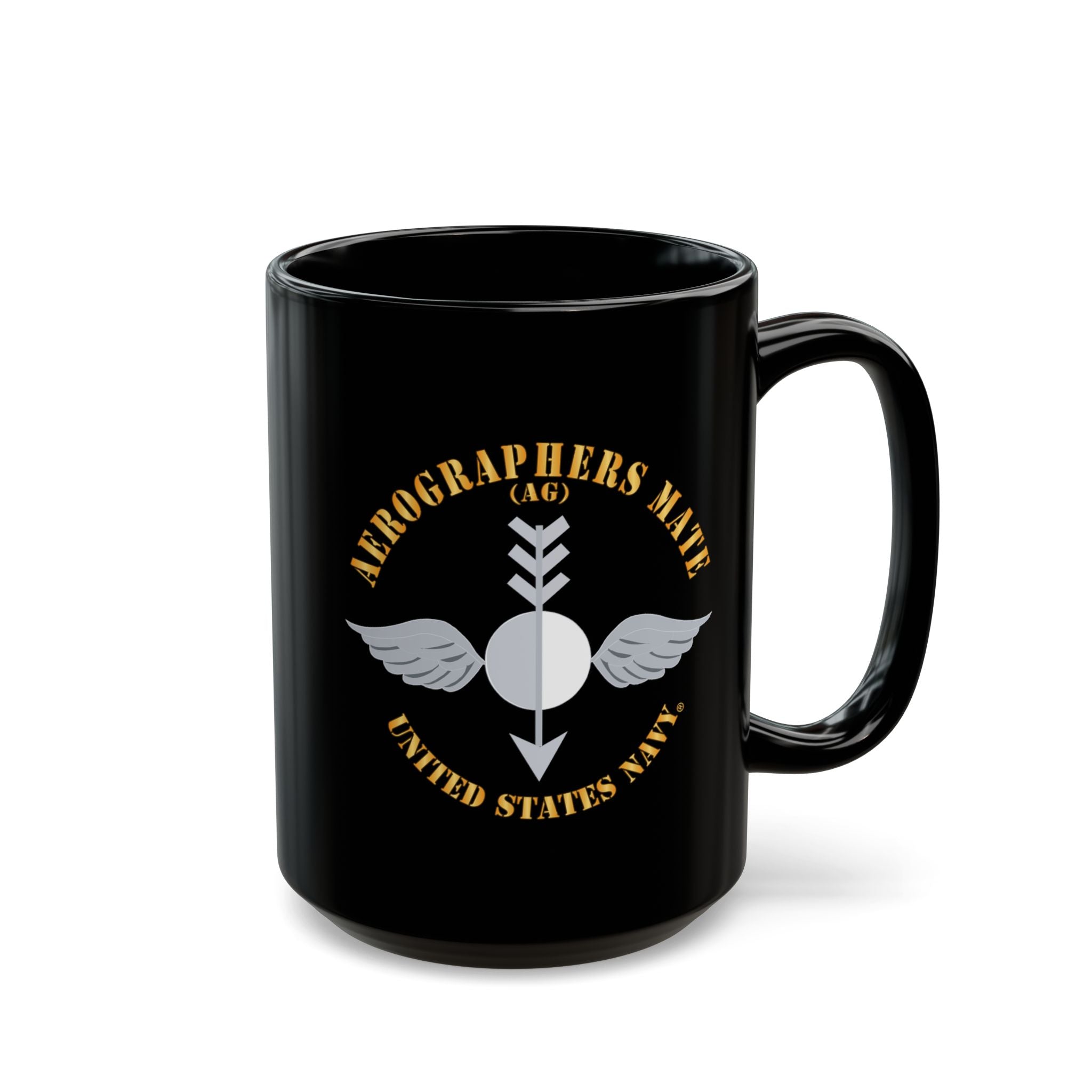 Black Mug (11oz, 15oz) - Navy - Aerographers Mate (AG) X 300