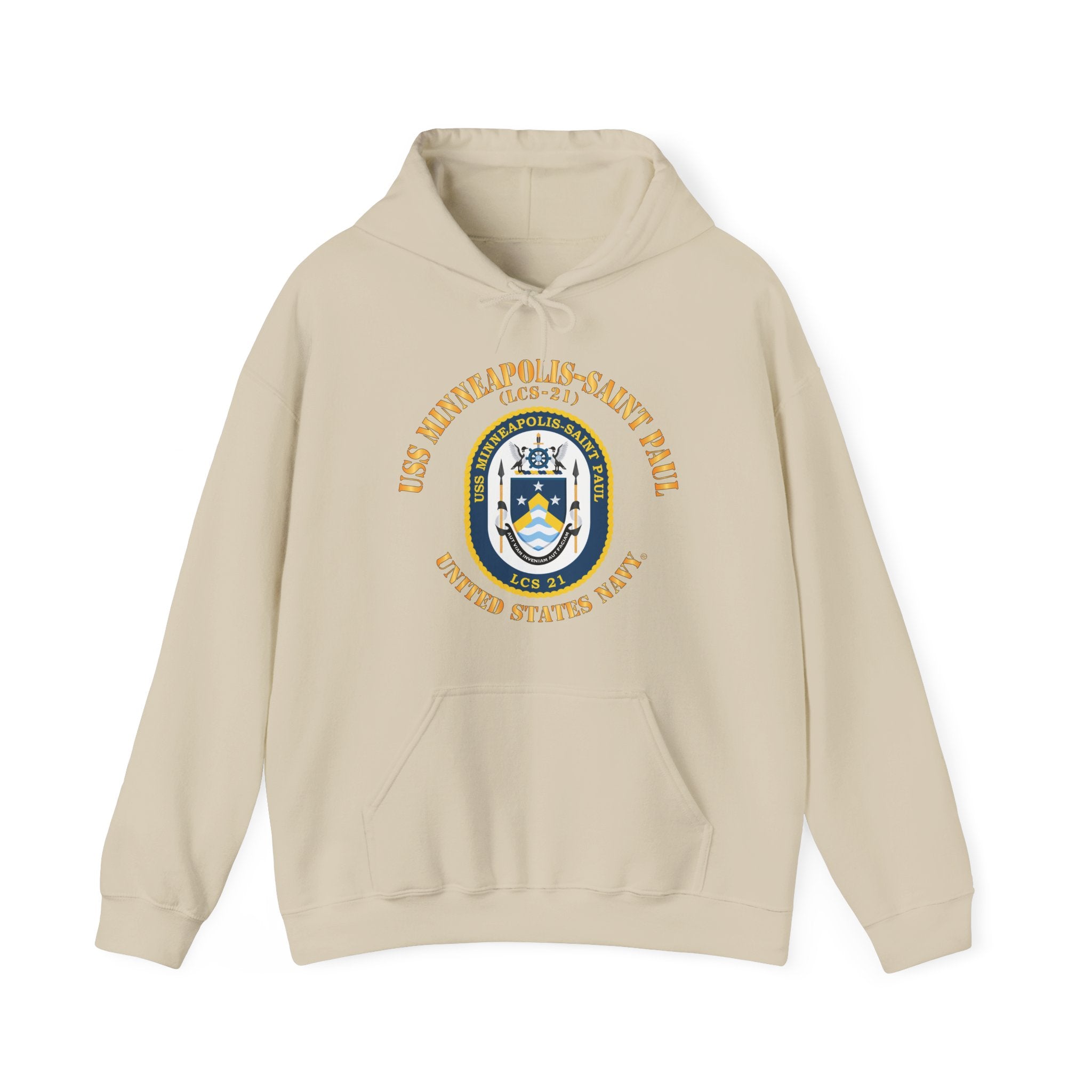 Unisex Heavy Blend™ Hoodies - Navy - USS Minneapolis–Saint Paul (LCS-21)