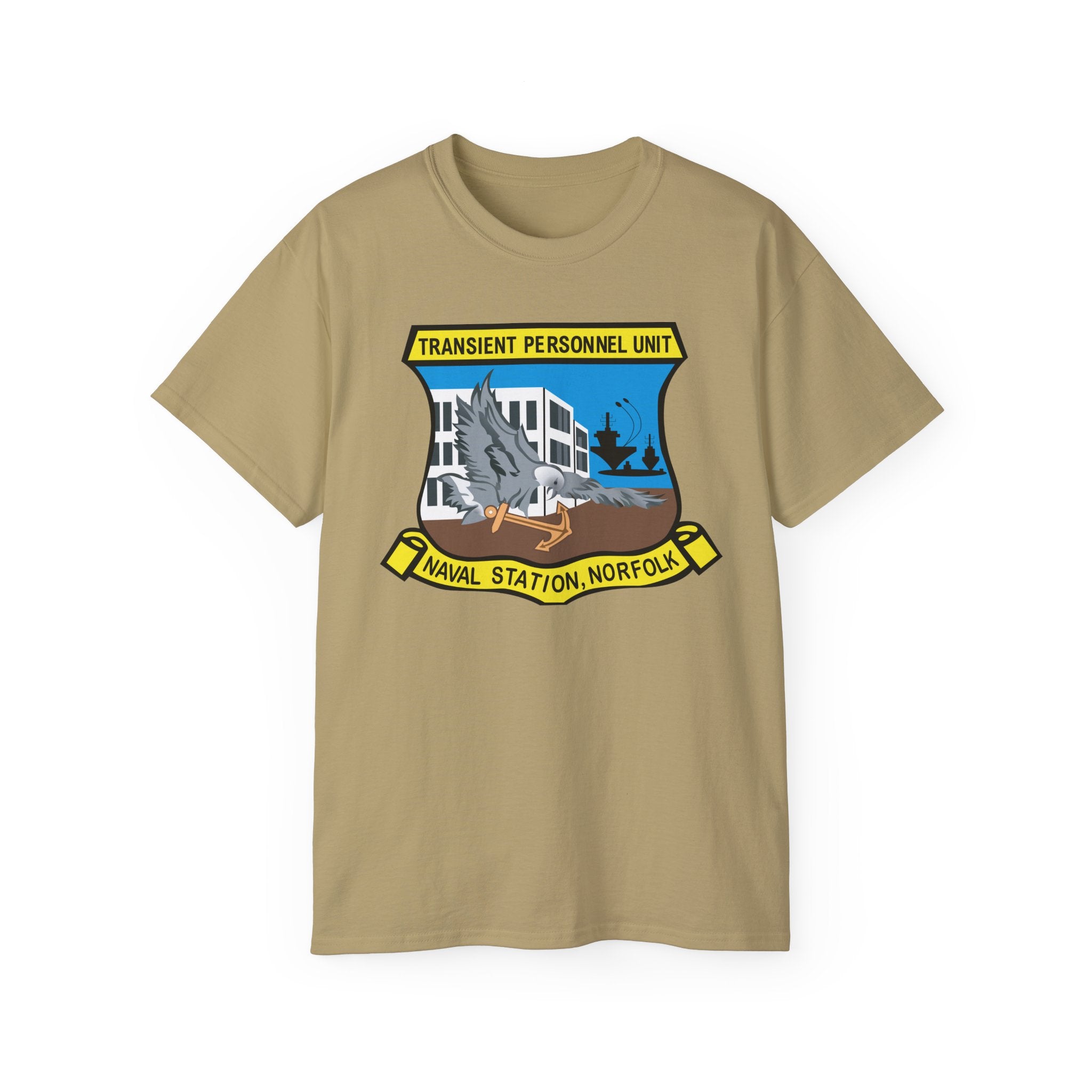 Unisex Ultra Cotton T-Shirt - Navy - Transient Personnel Unit - Naval Station Norfolk wo Txt