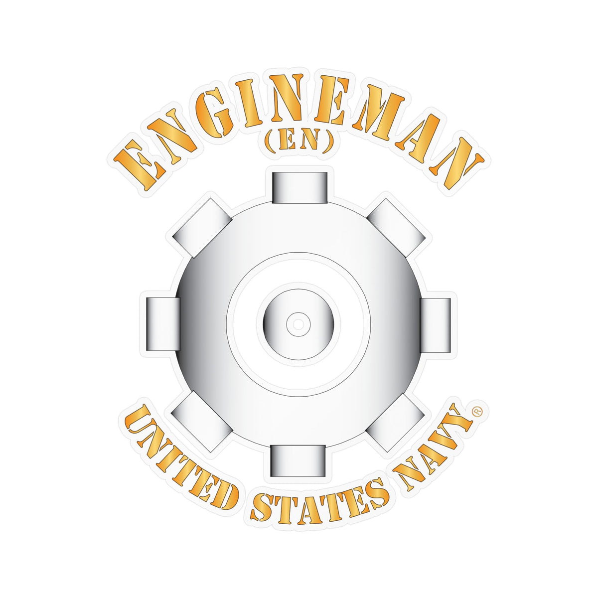 Kiss-Cut Vinyl Decal - Navy - Rate - Engineman (EN)