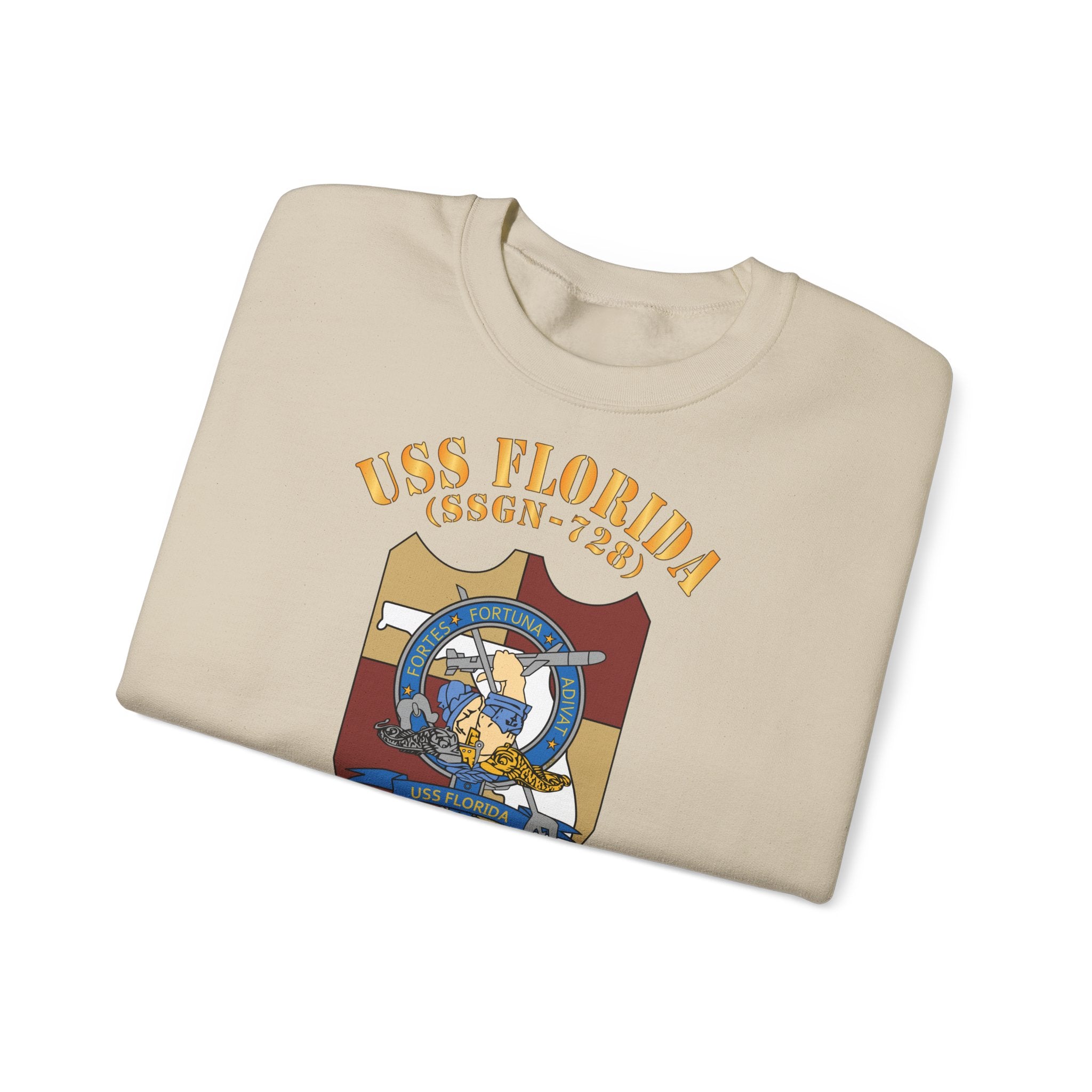 Unisex Heavy Blend™ Crewneck Sweatshirt - Navy - USS Florida (SSGN-728)
