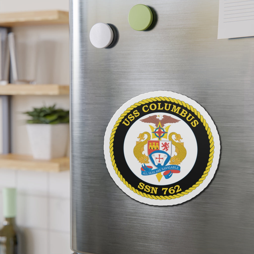 Die-Cut Magnet - Navy - USS Columbus (SSN-762) wo txt