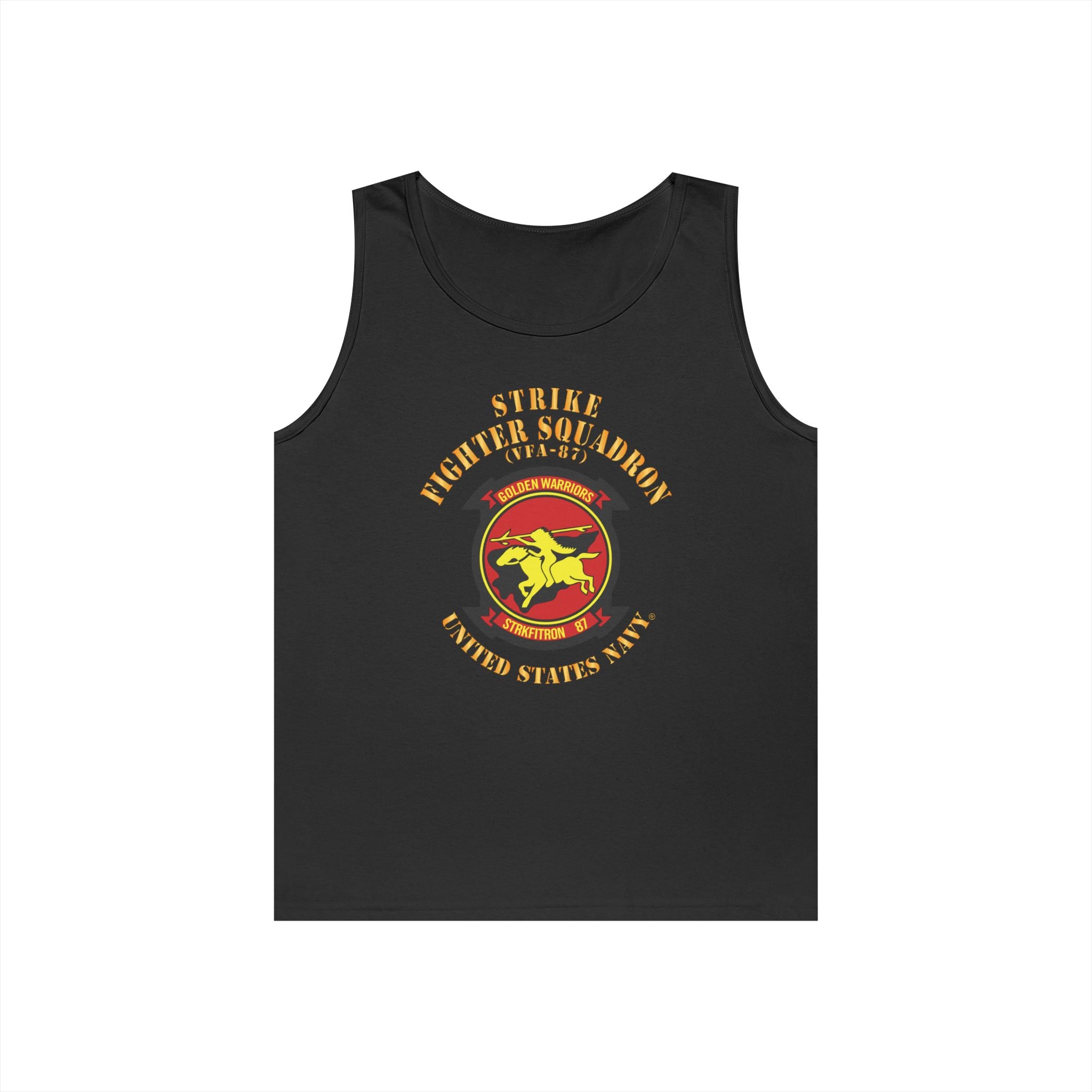 Unisex Heavy Cotton Tank Top - Navy - Strike Fighter Squadron 87 (VFA-87)