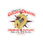 Die-Cut Vinyl Sticker - Navy - Domain of the Golden Dragon wo Txt X 300