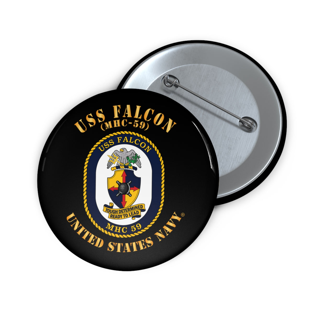 Pin Button - Navy - USS Falcon (MHC-59)