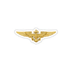Die-Cut Vinyl Sticker - Navy - Badge - Naval Aviator Wings wo txt - 3D - Enhanced